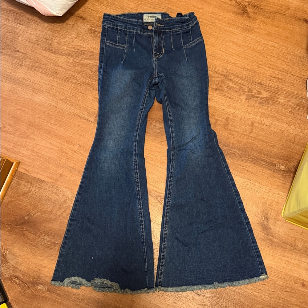 Girls Rock & Roll Denim Bell Bottom Blue Jeans